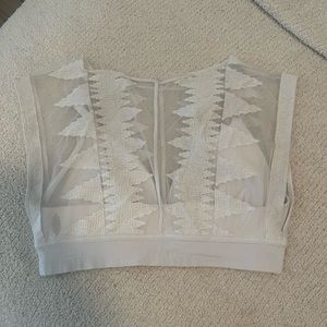 FREE PEOPLE sports bra - white size s
